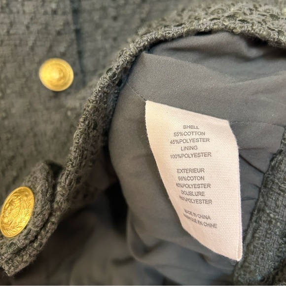 L'Agence Women's Green Cove Short Sleeve Tweed Crop Jacket in Beetle - Picture 7 of 14